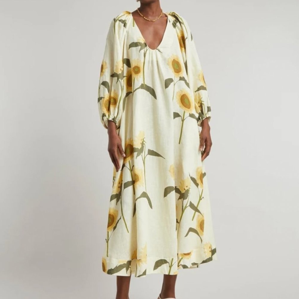 Bernadette Georgette Sunflower Maxi Dress